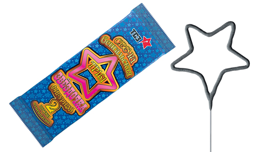  Бенгальские свечи фигурные 2 шт "Звездочка"  в Зеленогорске